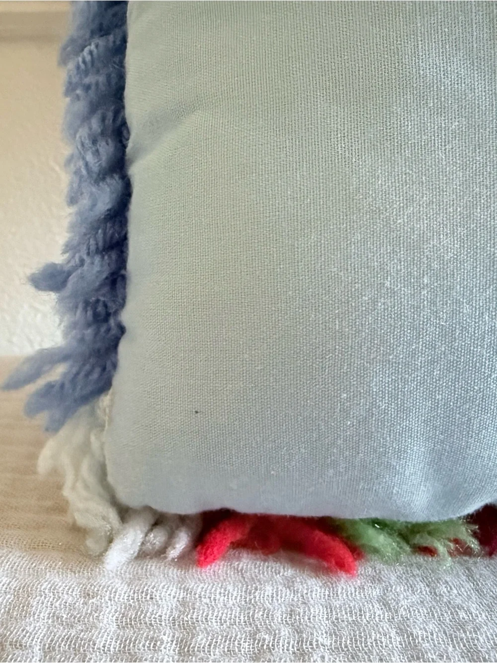 Vintage Snowman Handmade Latch Hook Pillow